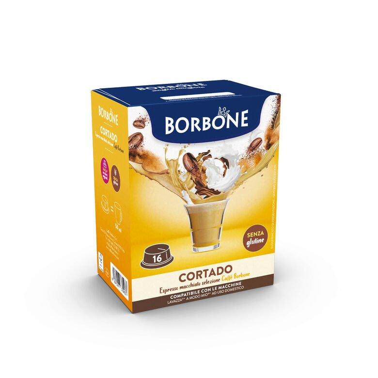 16 capsule Borbone COMPATIBILI con macchine a marchio Lavazza®* A Modo Mio®* - Bevanda solubile CORTADO al gusto caffè macchiato - Il Caffeario 1996