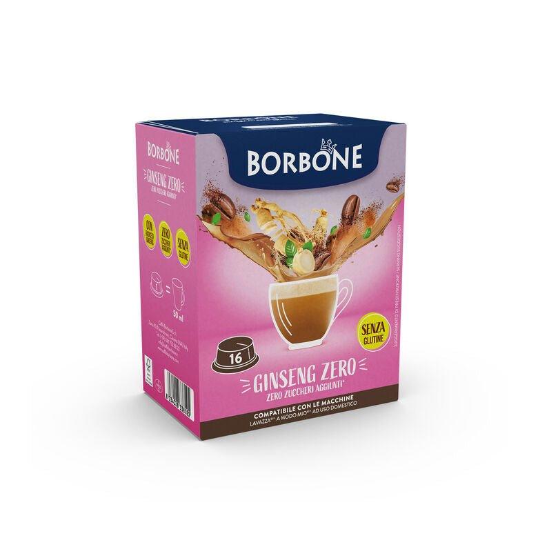 16 capsule Borbone COMPATIBILI con macchine a marchio Lavazza®* A Modo Mio®* - Bevanda solubile GINSENG ZERO - Il Caffeario 1996