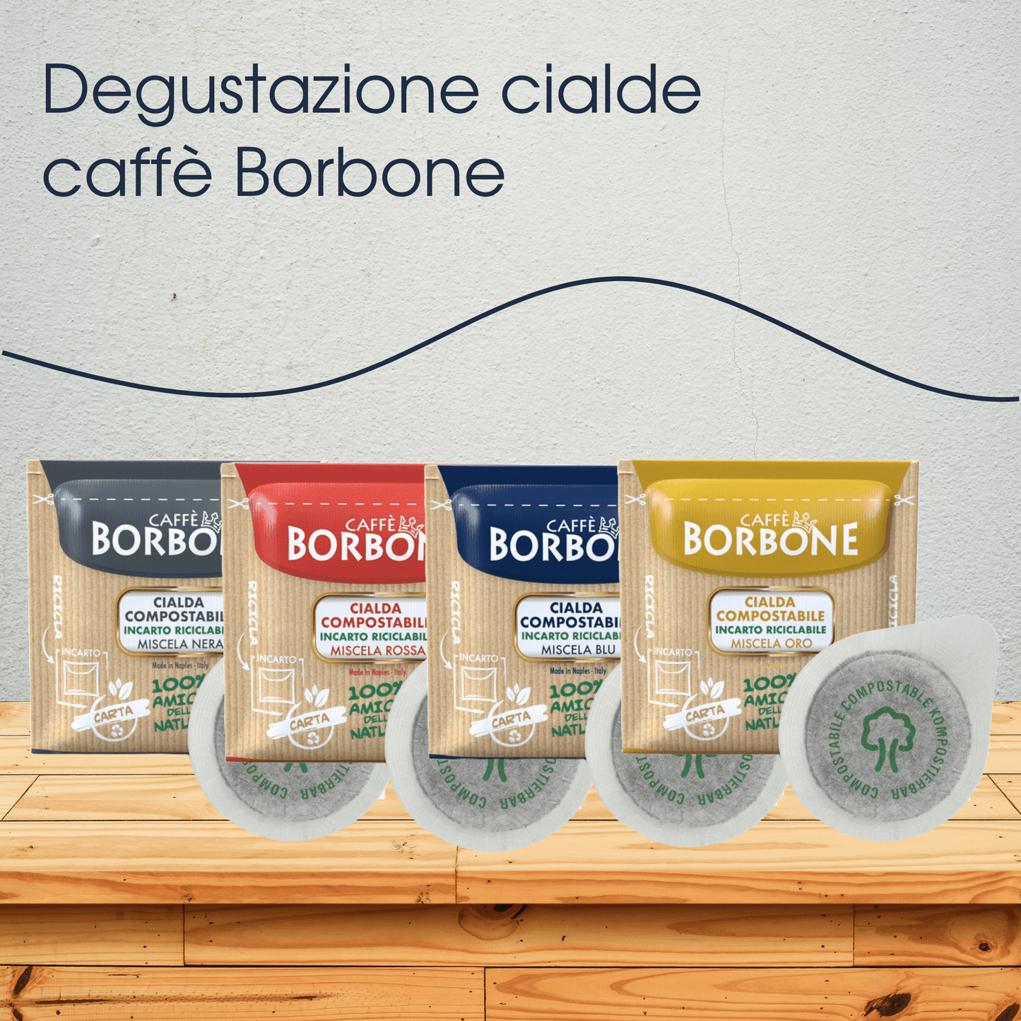 Kit degustazione caffè Borbone in cialde 200 pz