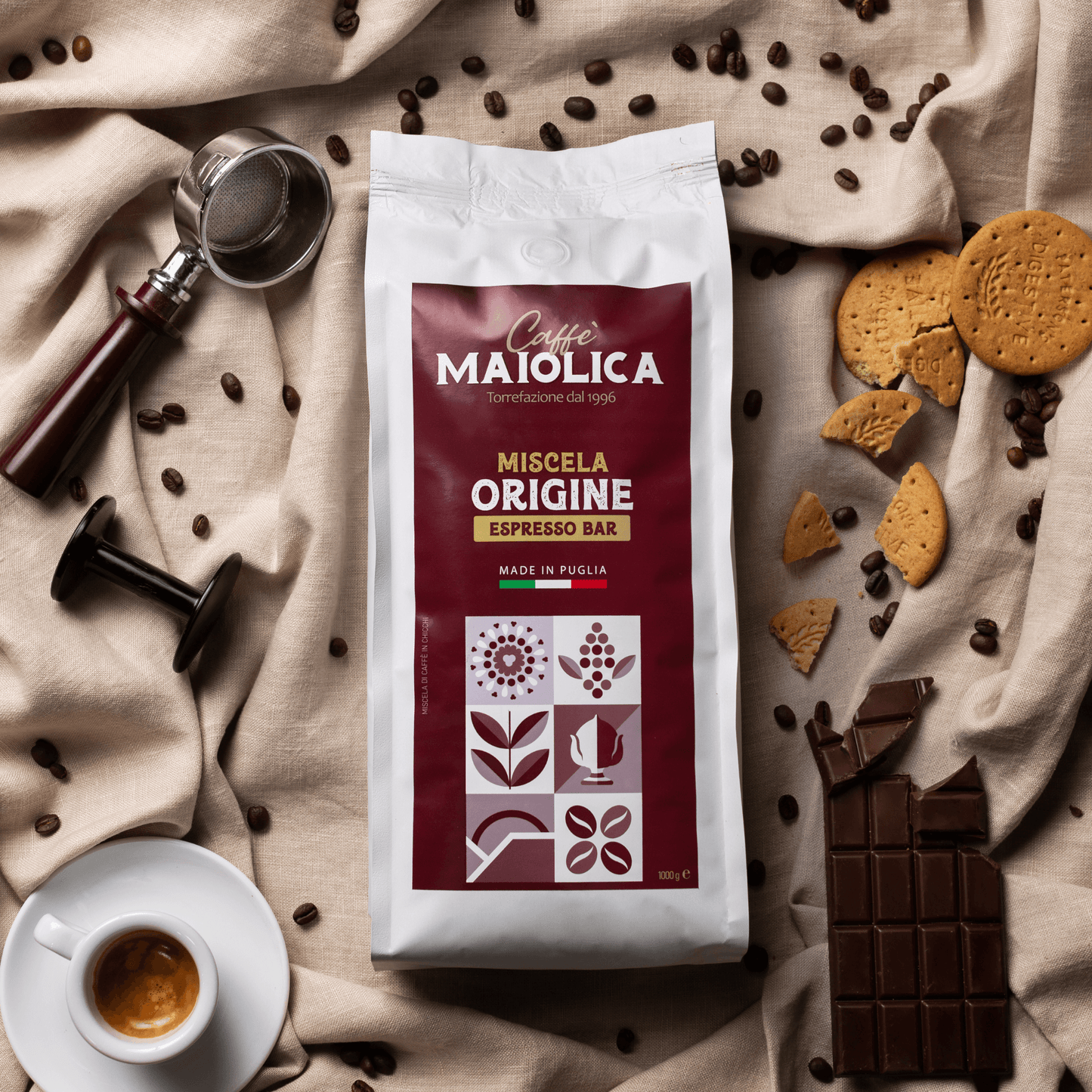 Caffè Maiolica miscela origine 1 kg in chicchi