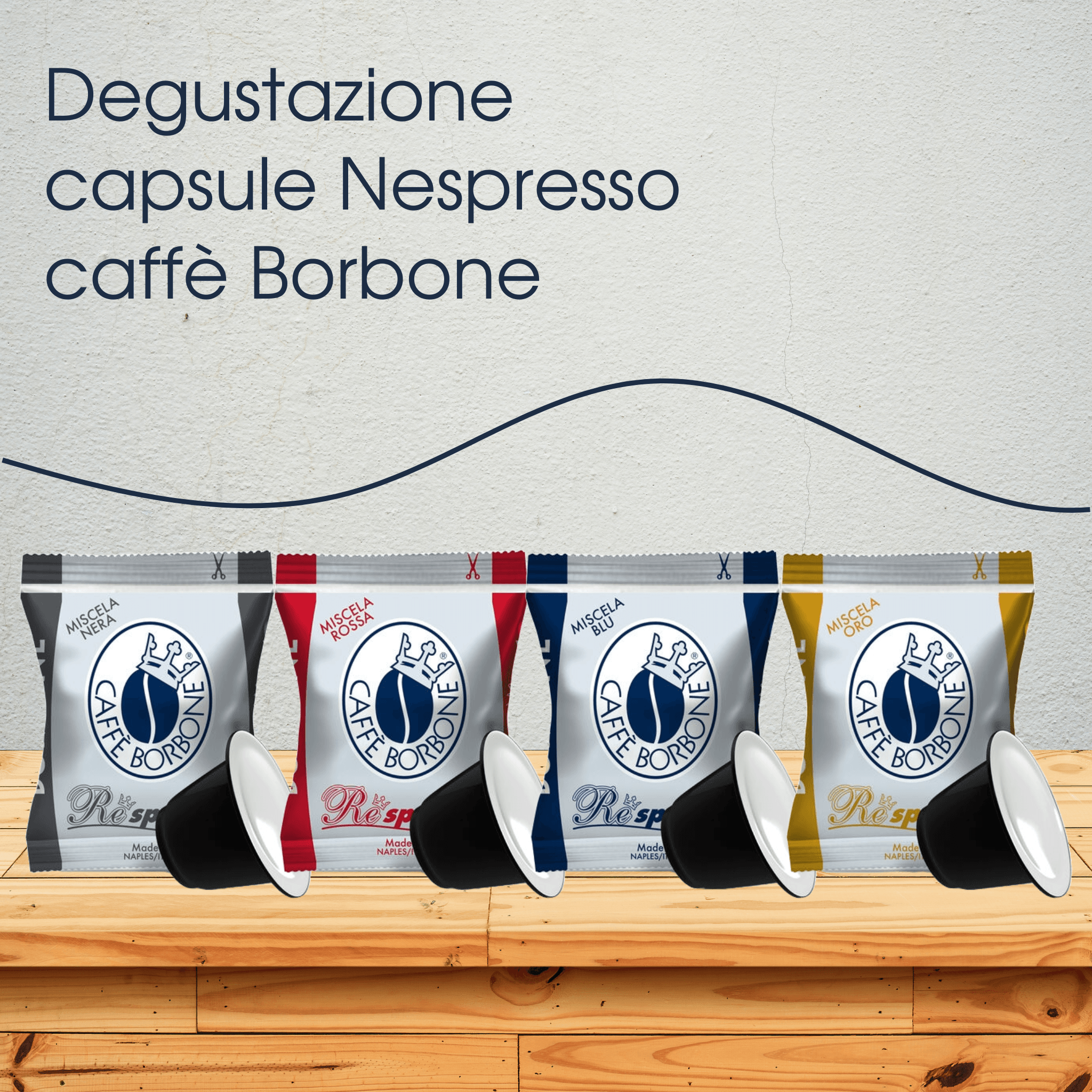 Kit degustazione caffè Borbone in capsule compatibili Nepsresso 200 pz