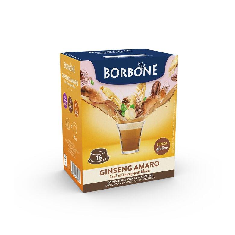 capsule Borbone COMPATIBILI con macchine a marchio Lavazza®* A Modo Mio®* - Bevanda solubile al gusto GINSENG AMARO - Il Caffeario 1996