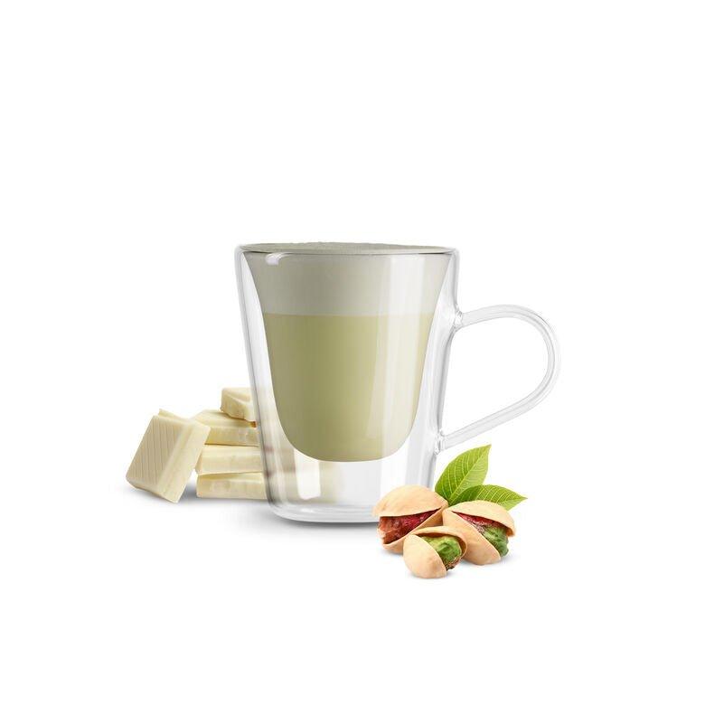 capsule Borbone COMPATIBILI con macchine a marchio Lavazza®* A Modo Mio®* - Bevanda solubile gusto cioccolata bianca e PISTACCHIO - Il Caffeario 1996