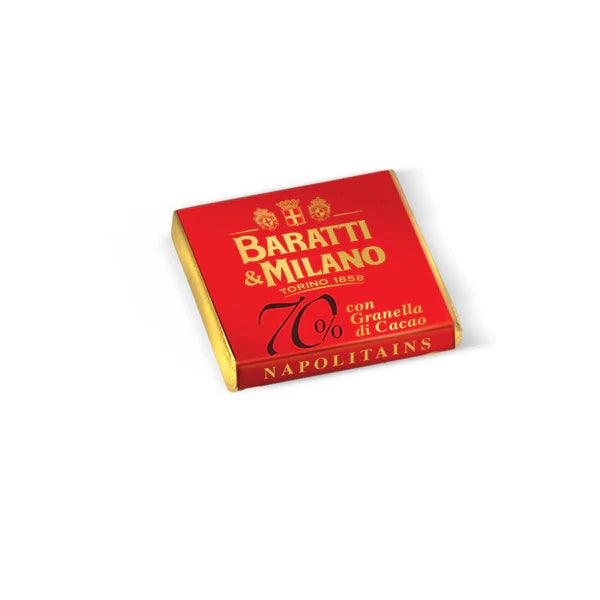 Baratti & Milano Cioccolatini Napolitains Extra Fondente 70% Con Granella Di Cacao