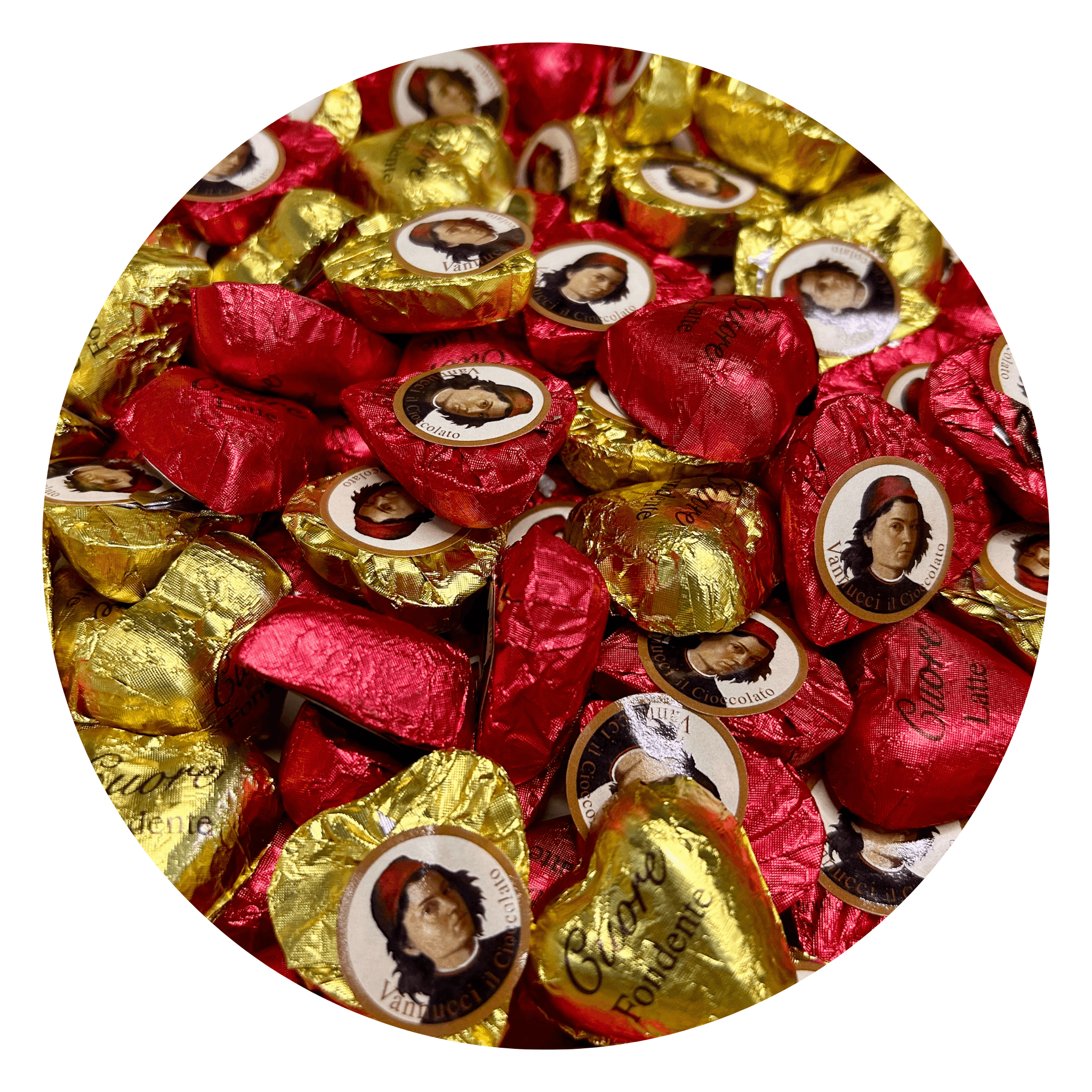 Cioccolatini Vannucci cuori al latte e fondenti